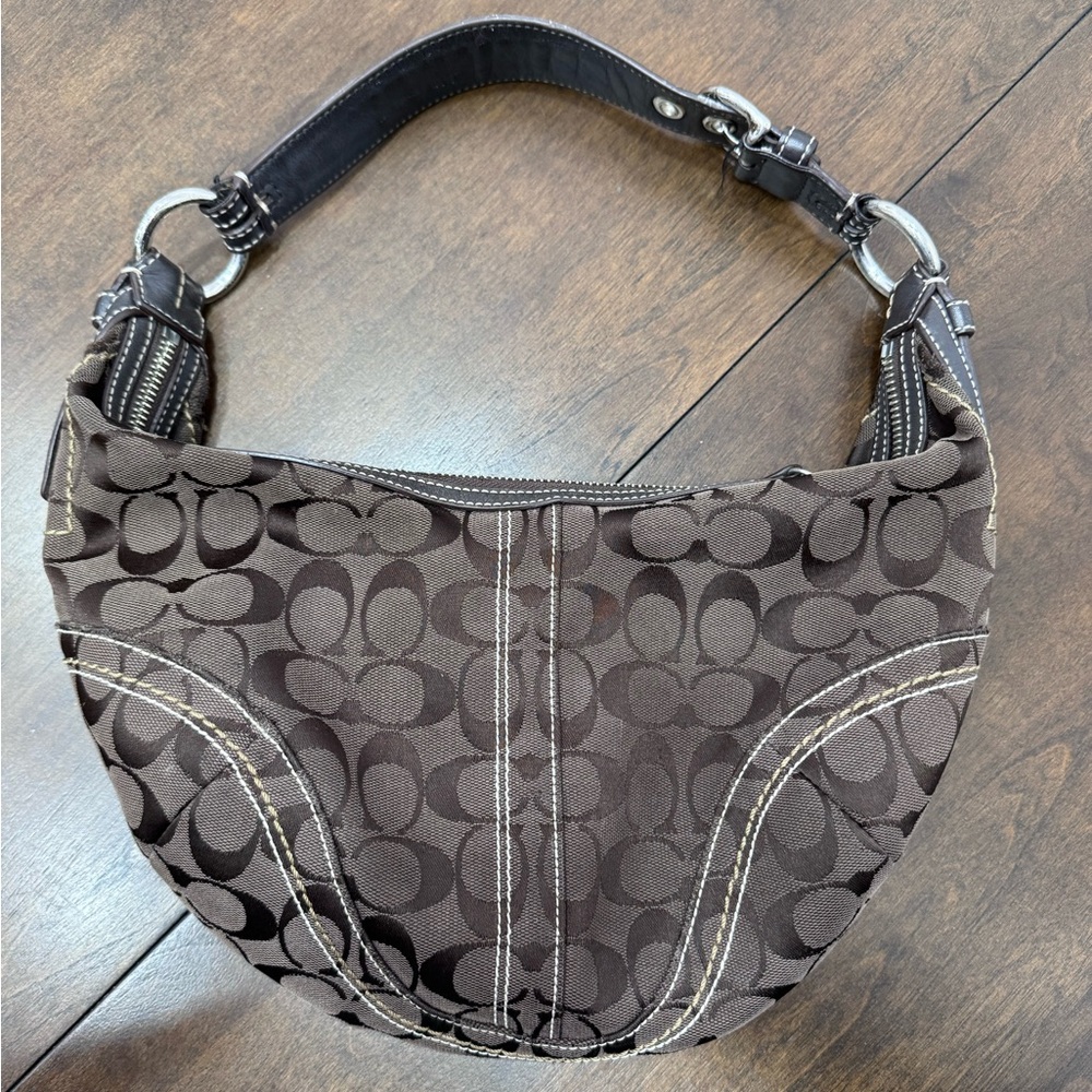VINTAGE Y2K Coach Signature Canvas Soho Hobo shoulder bag